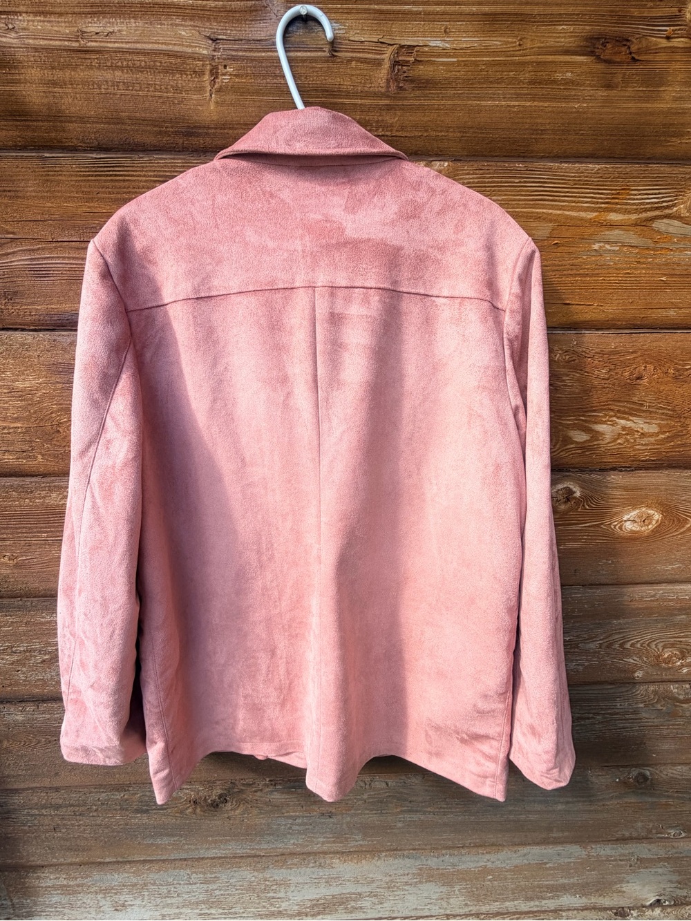 JustFab Coral Plush Open-Front Jacket - Picture 7 of 8
